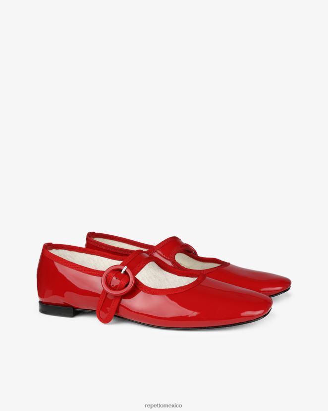 Repetto mujer merceditas georgia rojo llameante calzado H2NF2L158