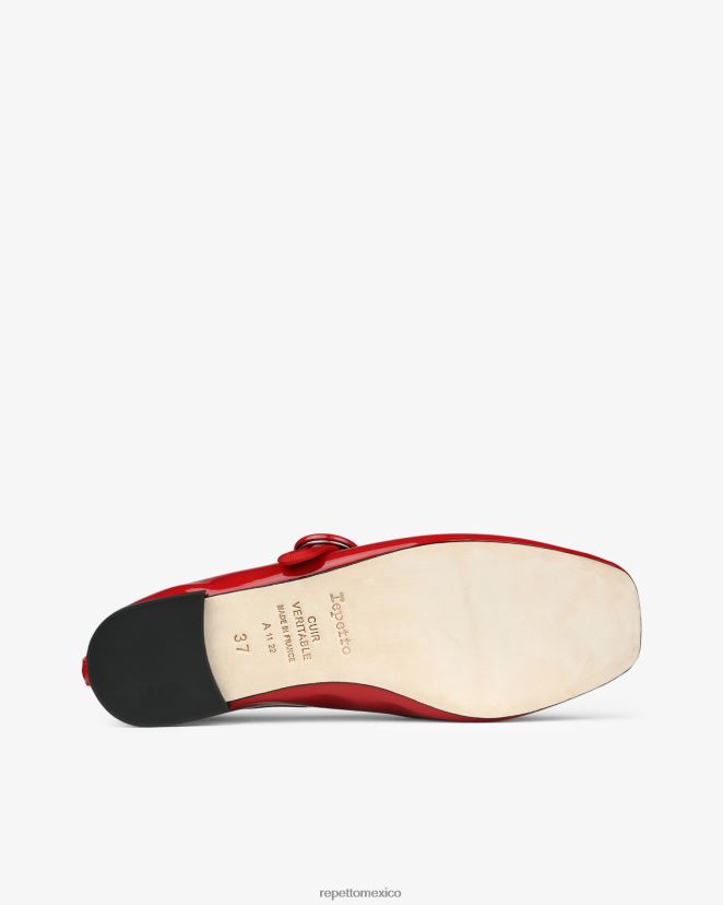Repetto mujer merceditas georgia rojo llameante calzado H2NF2L158