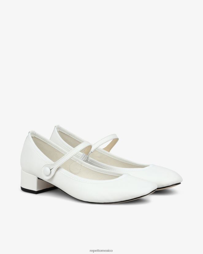 Repetto mujer rosa merceditas blanco calzado H2NF2L172