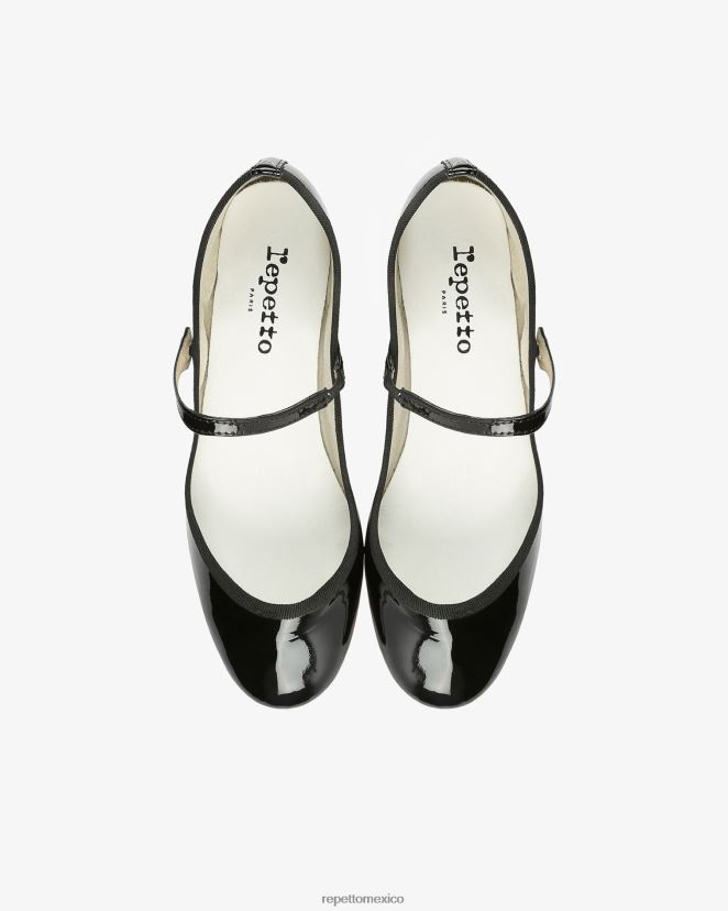 Repetto mujer rosa merceditas negro calzado H2NF2L171