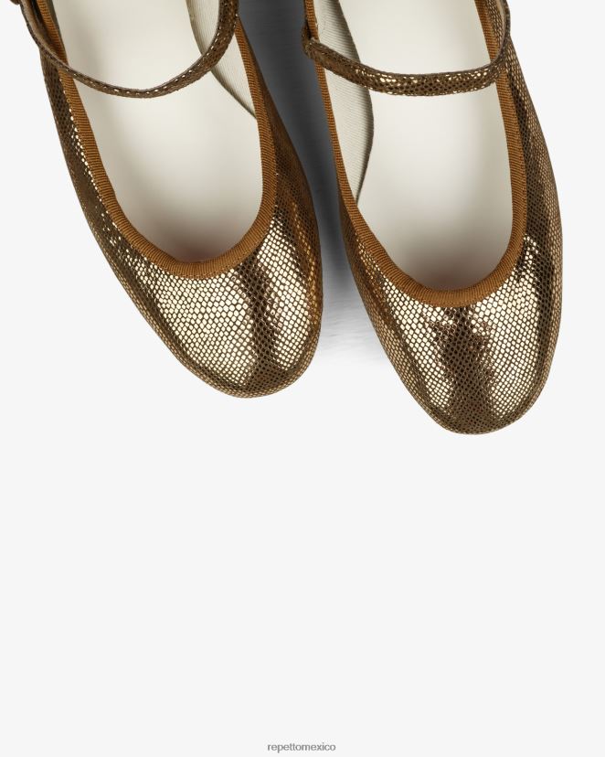 Repetto mujer rosa merceditas oro antiguo calzado H2NF2L148