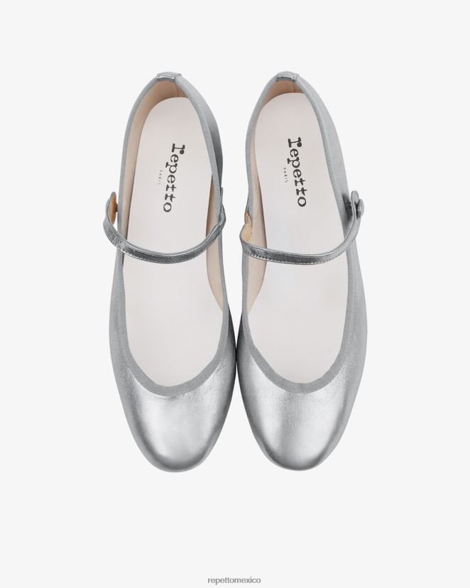 Repetto mujer rosa merceditas plata calzado H2NF2L170