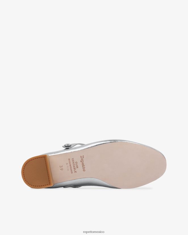 Repetto mujer rosa merceditas plata calzado H2NF2L170