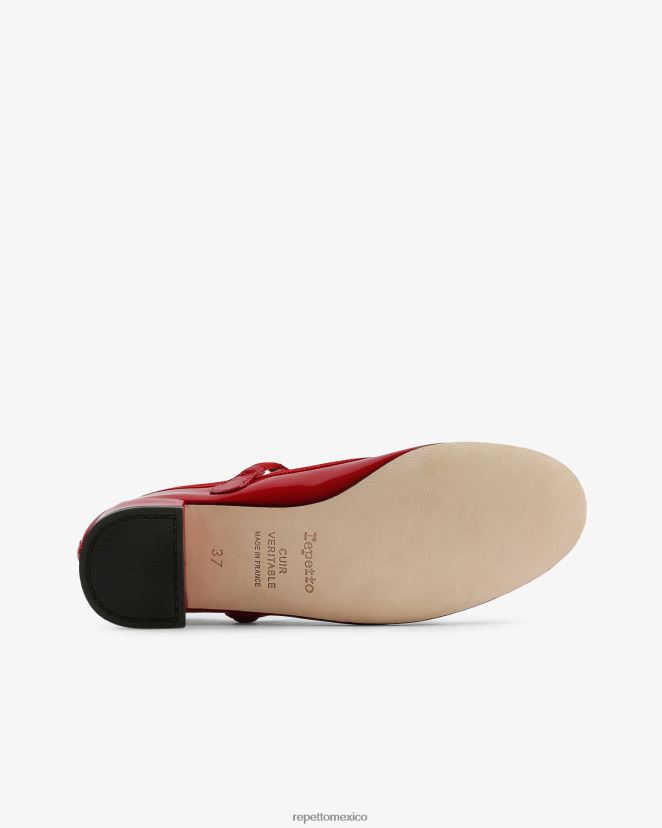 Repetto mujer rosa merceditas rojo llameante calzado H2NF2L157