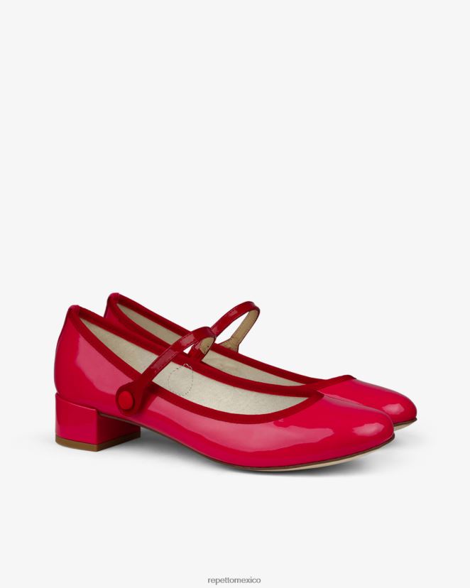 Repetto mujer rosa merceditas rosa frambuesa y rojo fuego calzado H2NF2L166