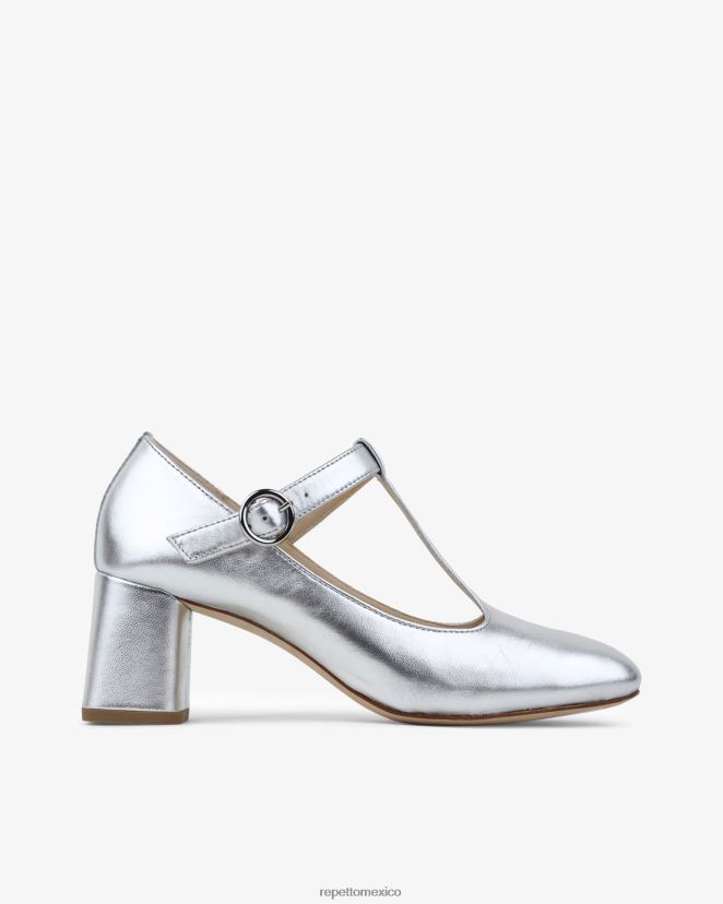 Repetto mujer tara mary janes plata calzado H2NF2L179