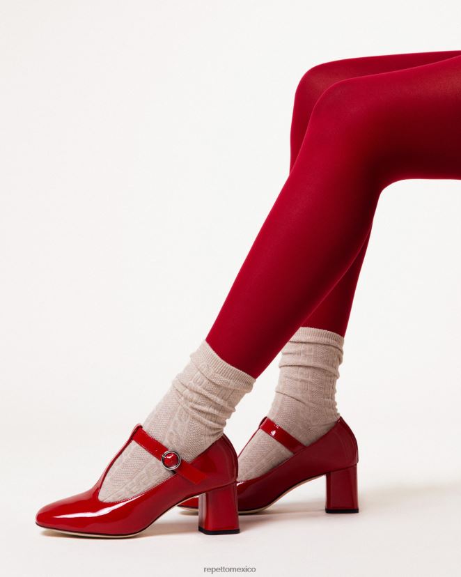 Repetto mujer tara mary janes rojo llameante calzado H2NF2L177