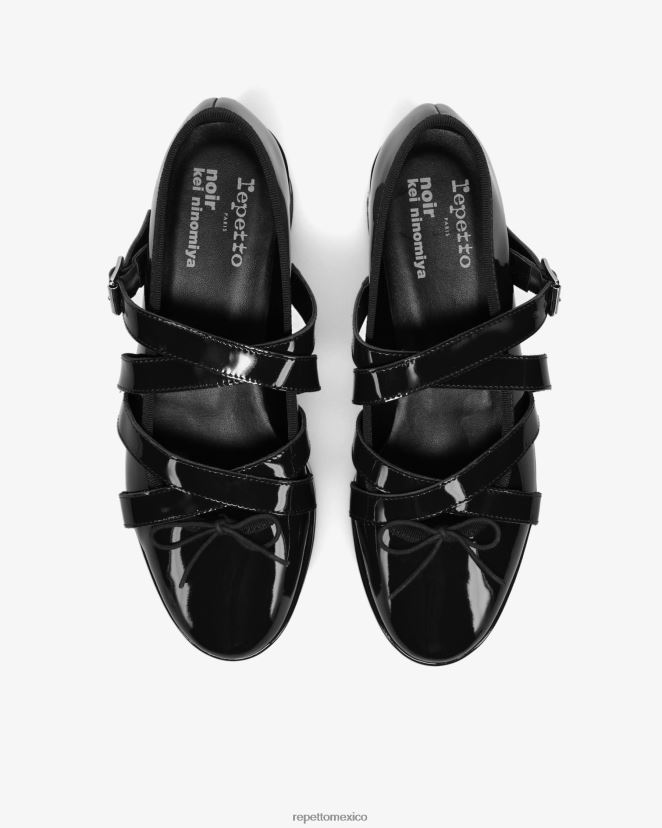 Repetto mujer x noir kei ninomiya - plataforma merceditas negro calzado H2NF2L154