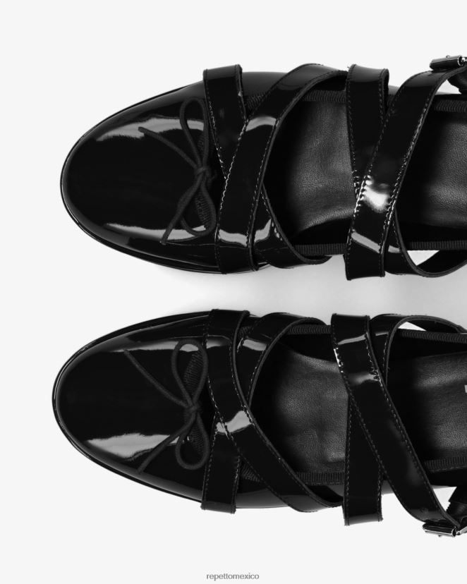 Repetto mujer x noir kei ninomiya - plataforma merceditas negro calzado H2NF2L154