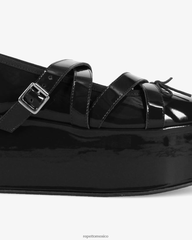 Repetto mujer x noir kei ninomiya - plataforma merceditas negro calzado H2NF2L154