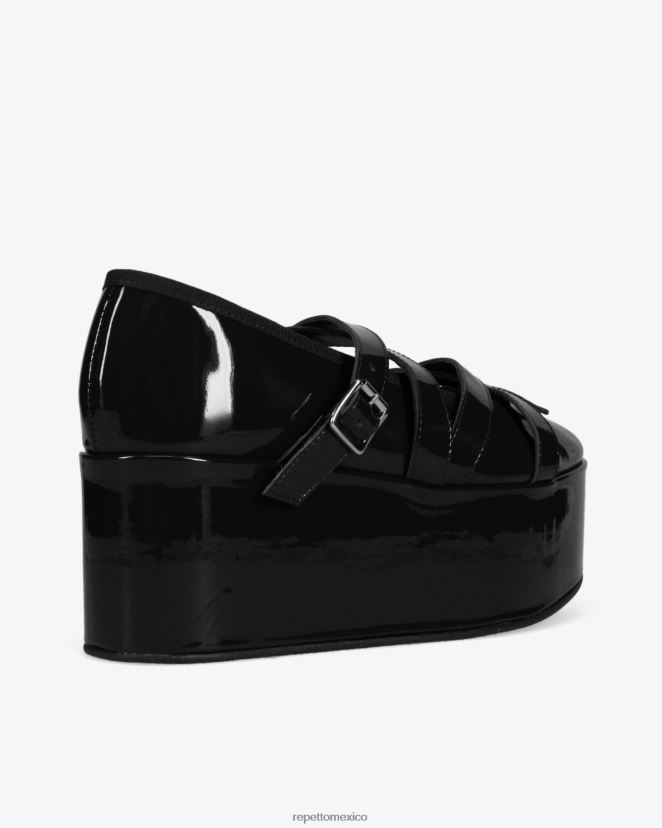 Repetto mujer x noir kei ninomiya - plataforma merceditas negro calzado H2NF2L154