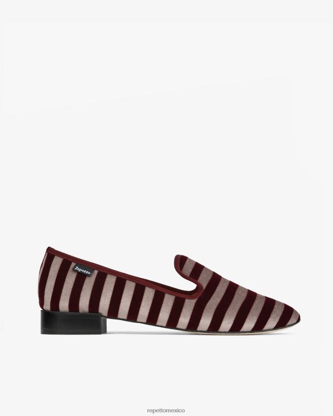 Repetto mujer mocasines gladice rojo pommard calzado H2NF2L231