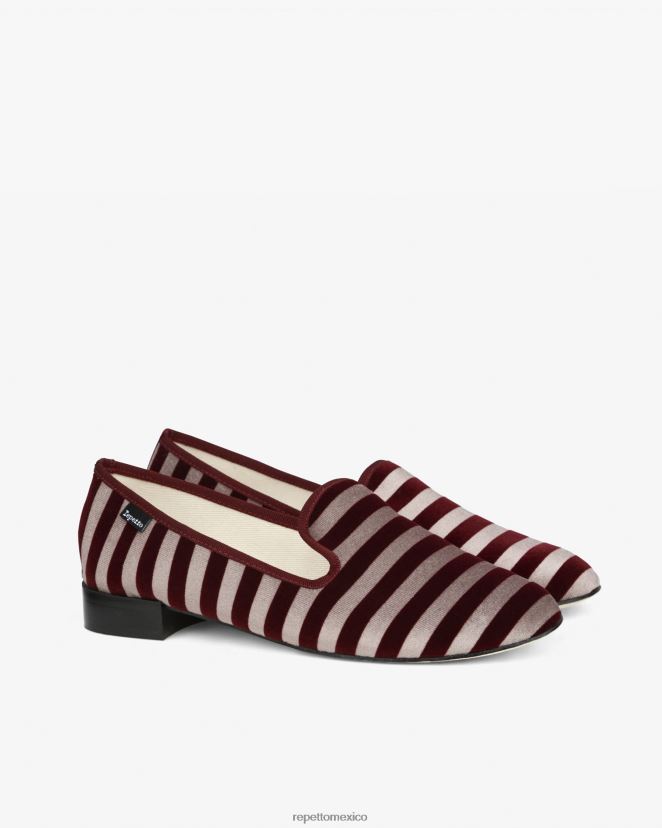 Repetto mujer mocasines gladice rojo pommard calzado H2NF2L231