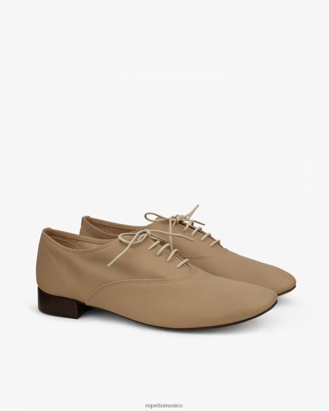 Repetto mujer zapatos oxford zizi beige cachemira calzado H2NF2L213