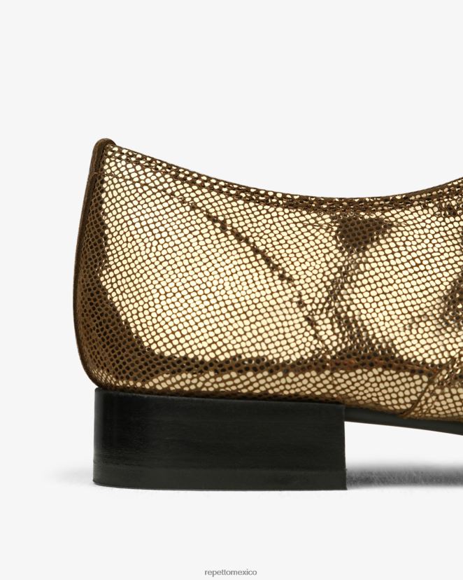 Repetto mujer zapatos oxford zizi oro antiguo calzado H2NF2L214