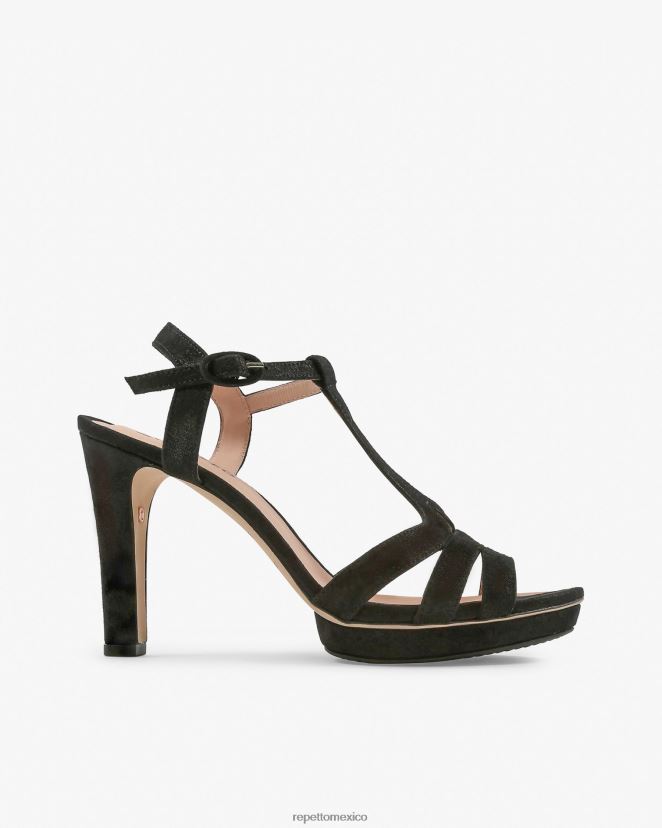 Repetto mujer sandalias de bikini carbón negro calzado H2NF2L244