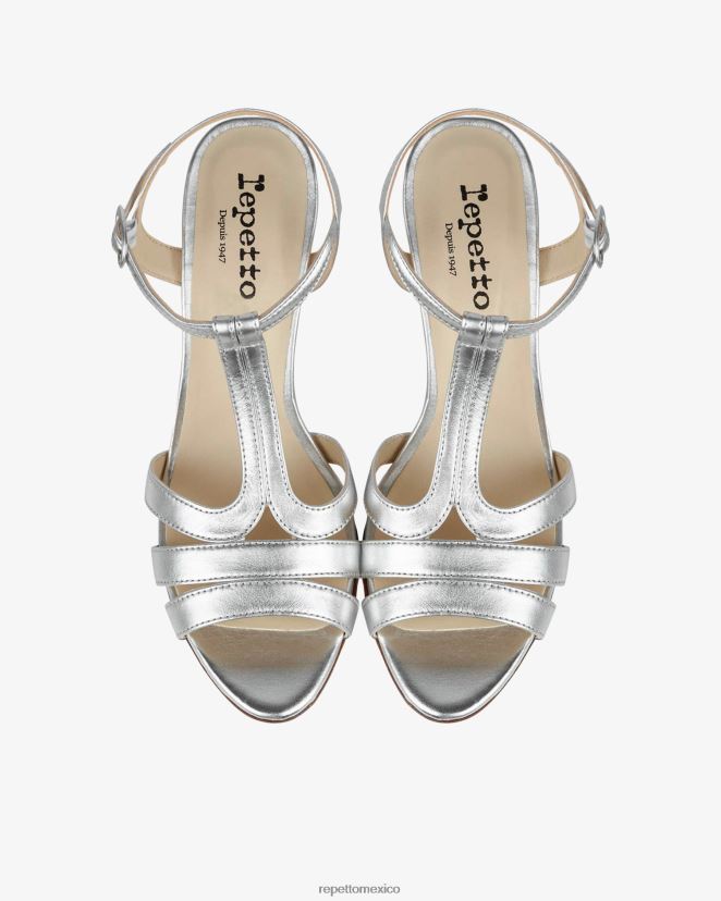 Repetto mujer sandalias de bikini plata calzado H2NF2L242