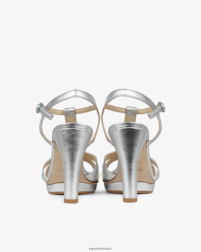 Repetto mujer sandalias de bikini plata calzado H2NF2L242