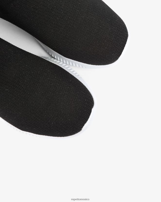 Repetto mujer zapatillas altas de calentamiento 3d negro calzado H2NF2L259