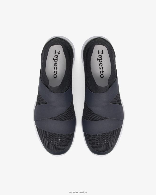 Repetto mujer zapatillas de baile ruban gris antracita calzado H2NF2L251