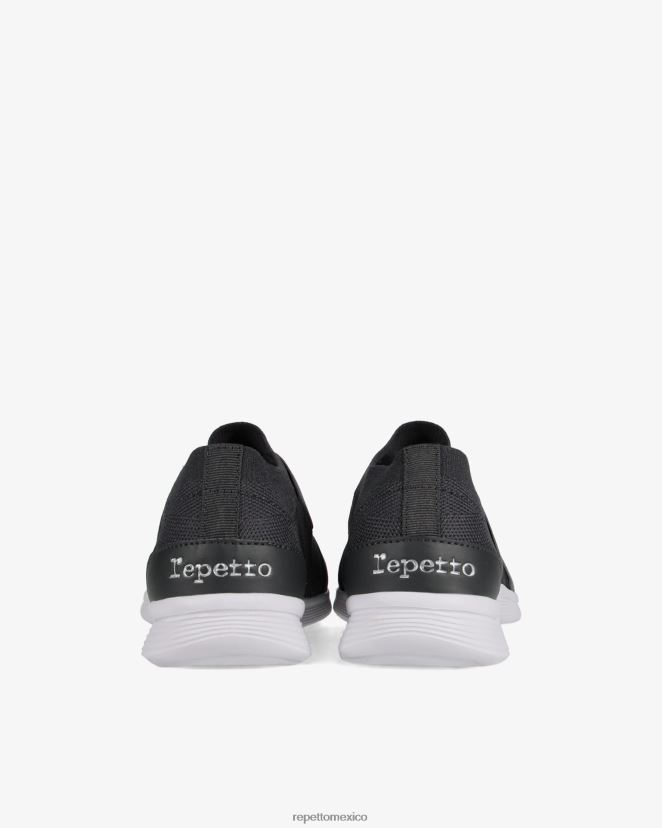Repetto mujer zapatillas de baile ruban gris antracita calzado H2NF2L251