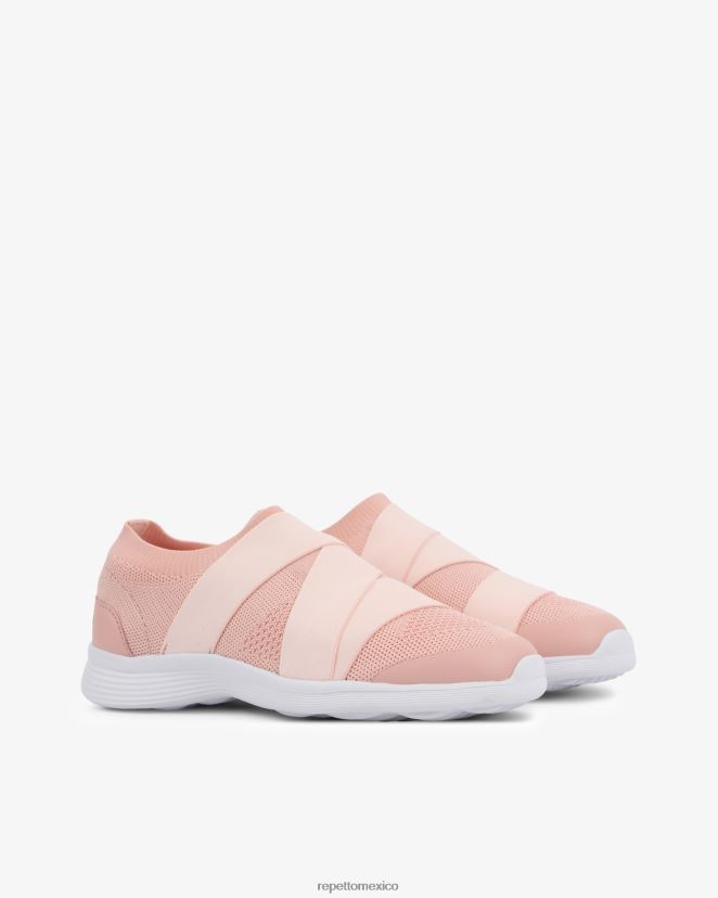 Repetto mujer zapatillas de baile ruban rosa pétalo calzado H2NF2L249