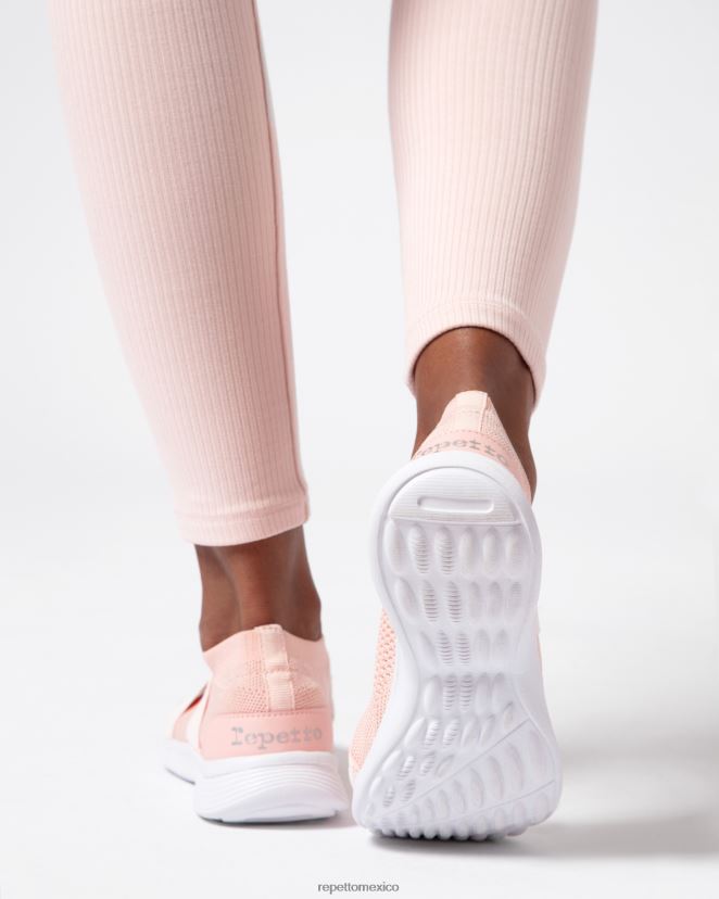 Repetto mujer zapatillas de baile ruban rosa pétalo calzado H2NF2L249