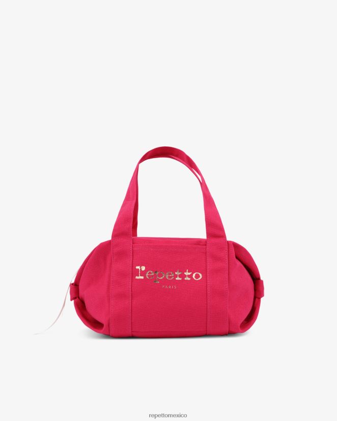 Repetto niños bolsa de lona de algodón tamaño s rosa fucsia accesorios H2NF2L773